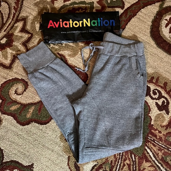 AVIATOR NATION Size XXLarge 2X Tall 36" Inseam Shin/Kneepad Sweatpants$198 RARE - Picture 8 of 17